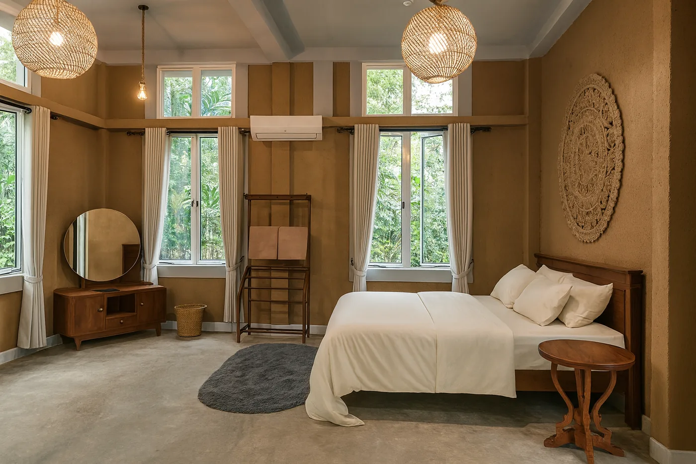 Large private room at Nature Home near Colombo Airport