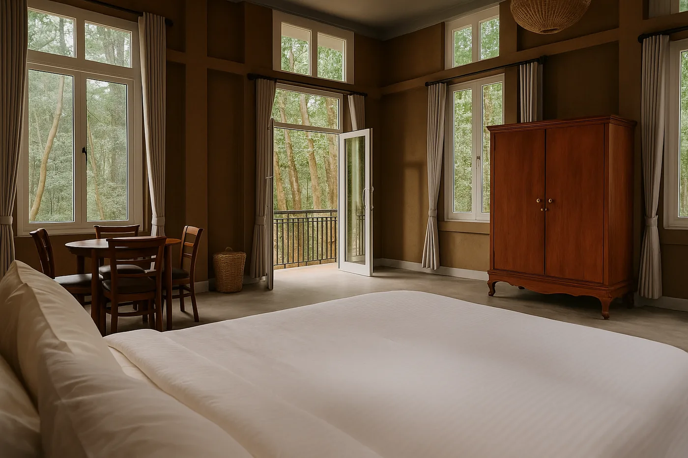 Wide view of large private room at Nature Home Airport